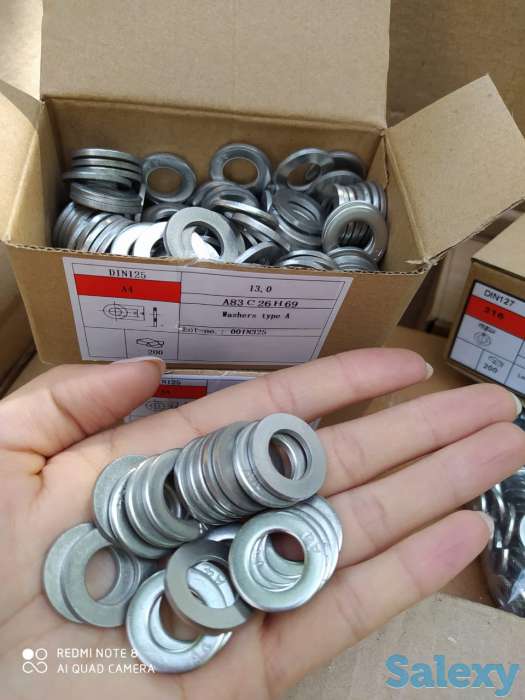 Шайбы плоские без фаски DIN 125 A Тип А А2 Нержавеющие, фотография 1