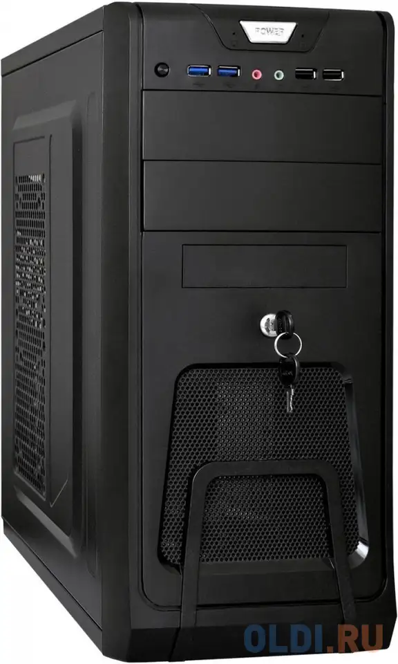 Корпус miditower exegate cp-603ub (atx, без бп, 2*usb+2*usb3.0, аудио, блокировка, черный), фотография 1