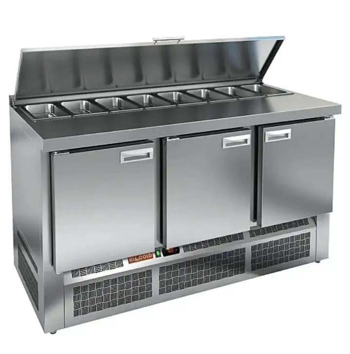 Стол для салатов HICOLD SLE1-111GN  на заказ используется на предприятиях общественного питания и торговли для хранени, фотография 1