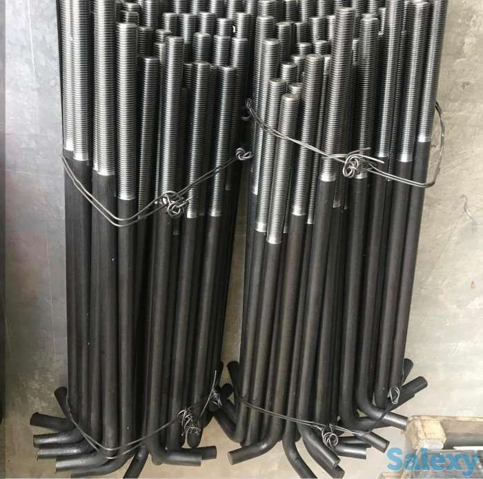 Из высокопрочной стали 09г2с болты фундаментные. Ст45, фотография 1