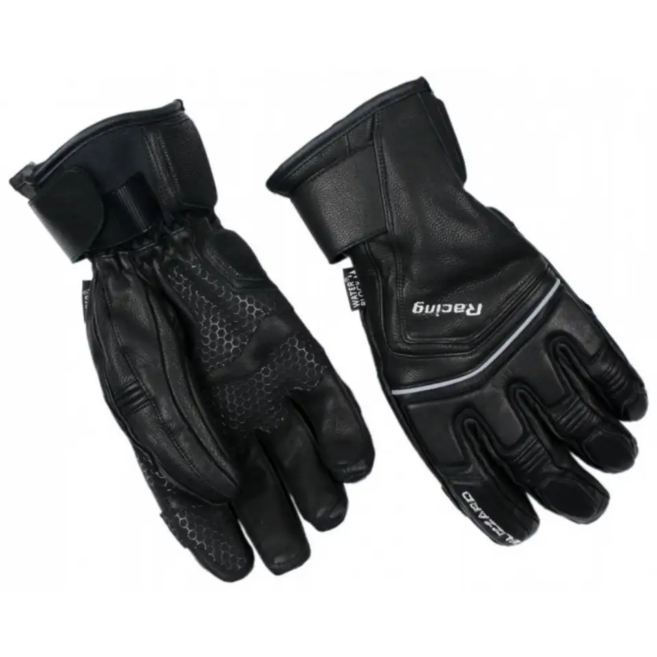 Перчатки blizzard racing leather ski gloves black/silver, фотография 16