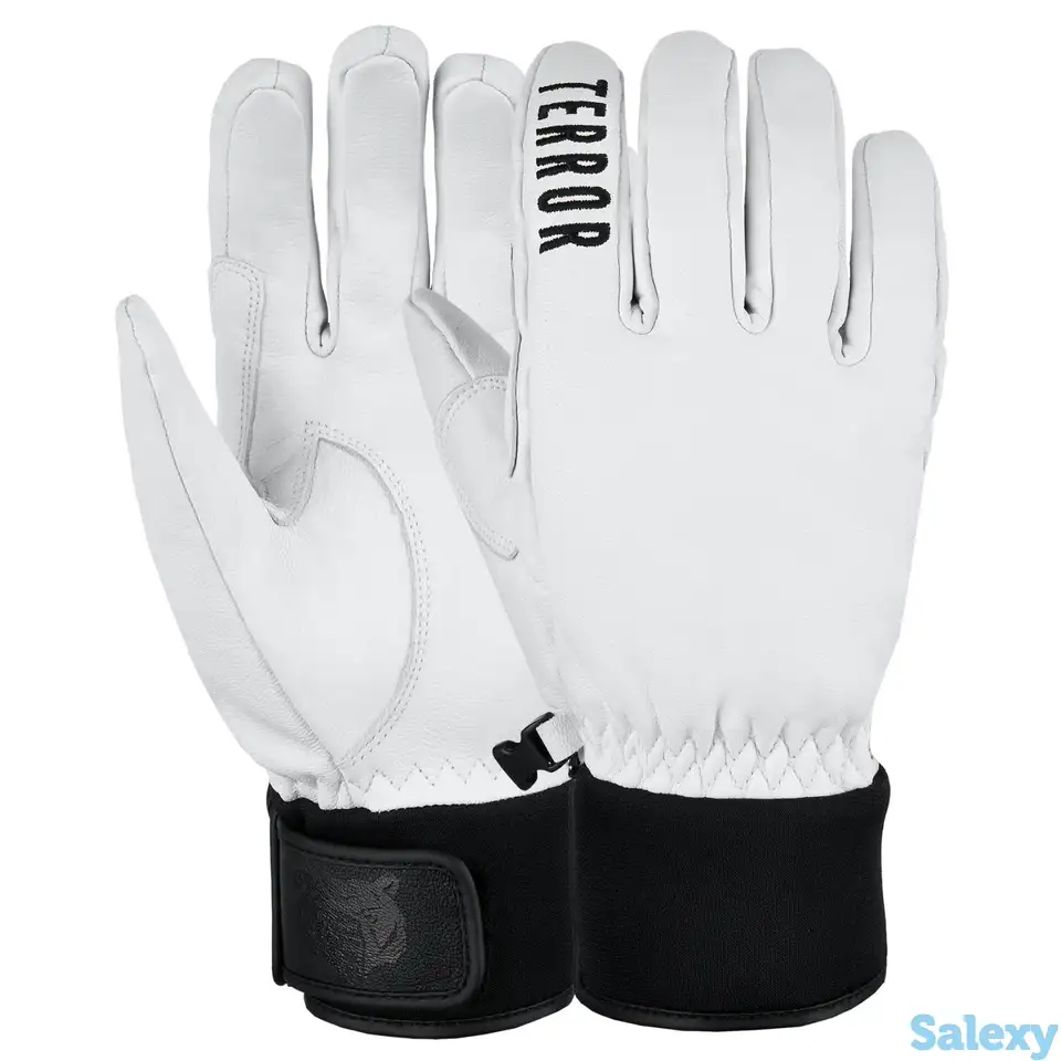 Перчатки terror 21-22 leather gloves white, фотография 11