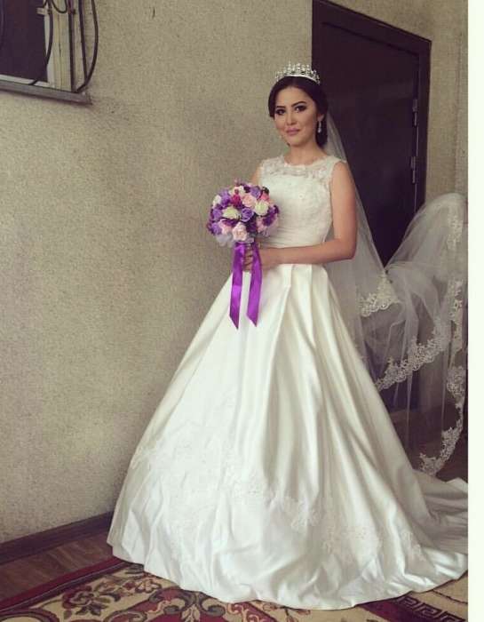 Продам свадебное платье со шлейфом , фотография 1