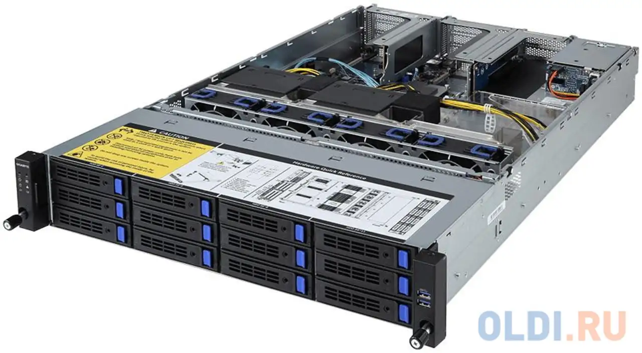 Серверная платформа 2u gigabyte r281-3c2, фотография 1