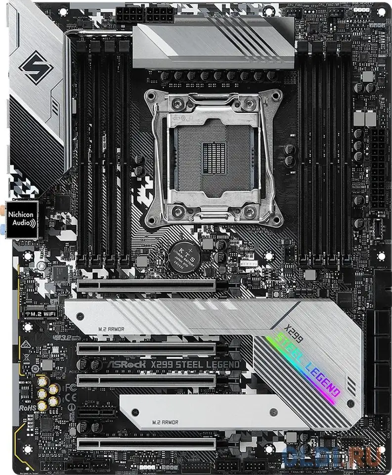 Материнская плата asrock x299 steel legend socket 2066 x299 8xddr4 4xpci-e, фотография 1