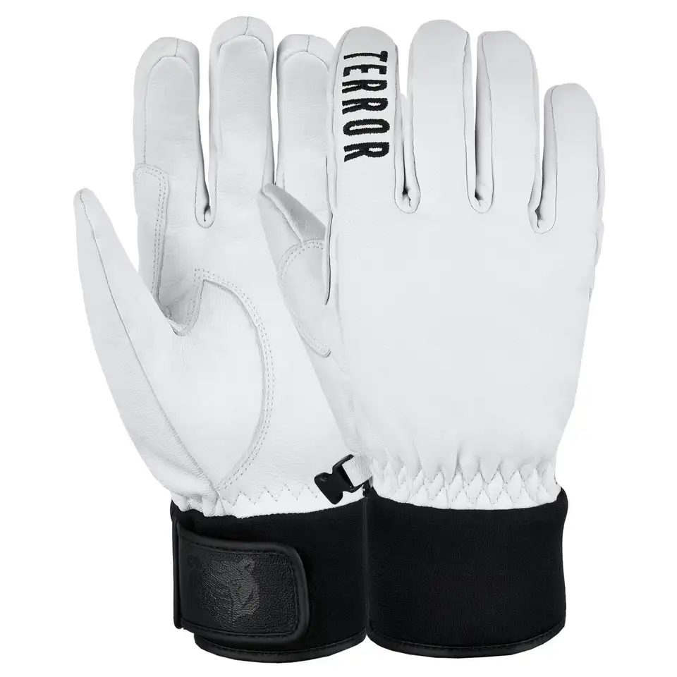 Перчатки terror 21-22 leather gloves white, фотография 20
