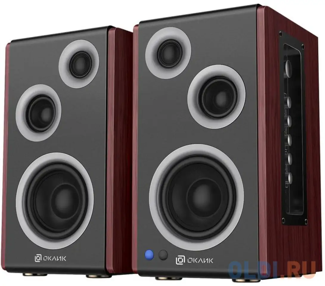 Колонки oklick ok-117 bt 2.0 черный 80вт беспроводные bt, фотография 1