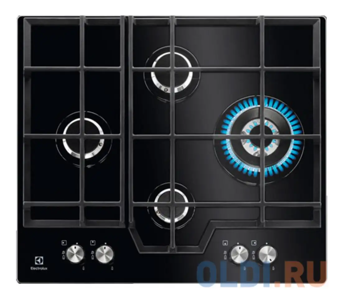 Варочная панель газовая electrolux kgg6456k черный, фотография 1