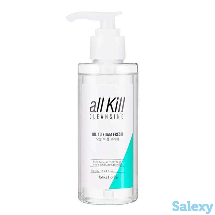 Очищающее масло-пенка holika holika all kill cleansing oil to foam - fresh, фотография 1