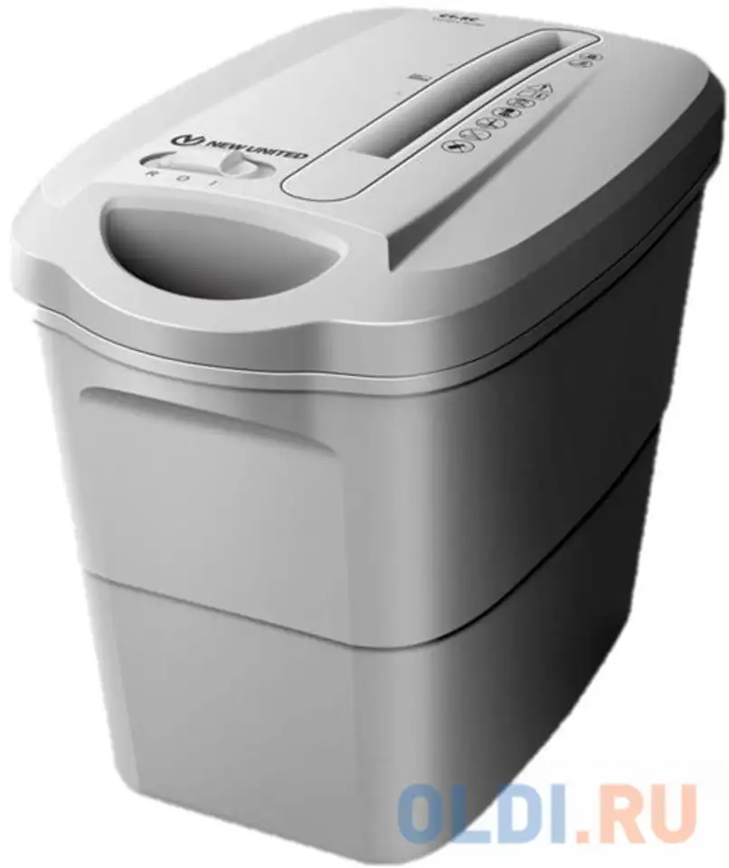 Шредер new united ct-10c серый (секр.p-3) фрагменты 12лист. 21.6лтр. скрепки скобы, фотография 1