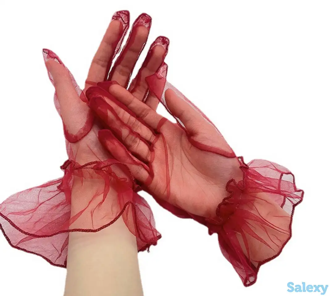 Перчатки сеточка удлиненные в Алматы. Доставка. В наличии, фотография 1