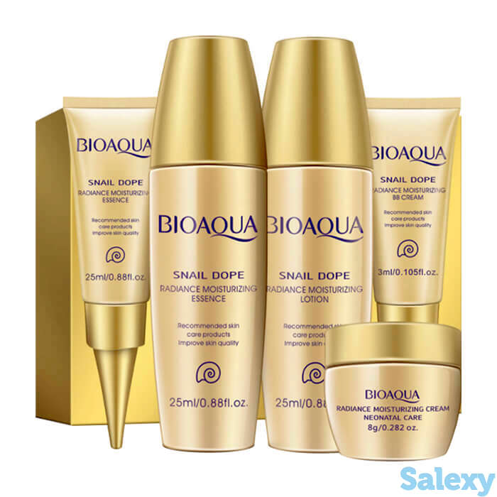 Набор для лица bioaqua snail dope radiance moisturizing set, фотография 1