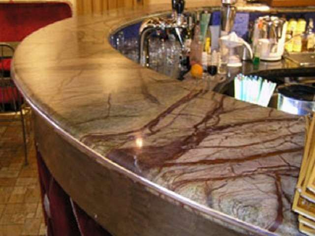 Барные стойки из мрамора, гранита, оникса, фотография 1