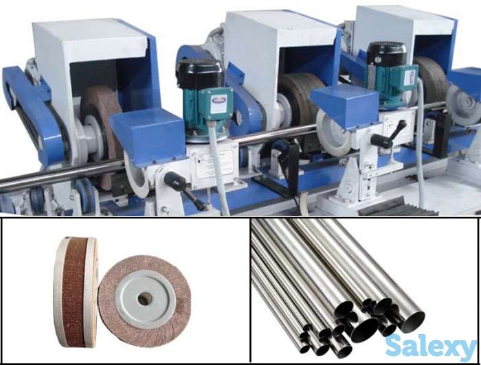 JZ-P10004 Станок-автомат для шлифования металлических труб. 10 головок., фотография 1