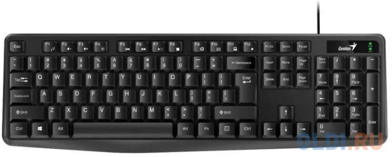 Клавиатура проводная узкая genius smart kb-117, usb, 104 клавиши, защита от, фотография 1