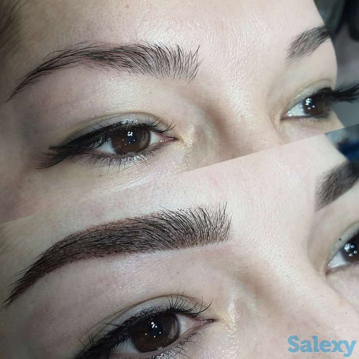 Перманентный макияж. Брови губы и веки. Мини тату и надписи, фотография 2