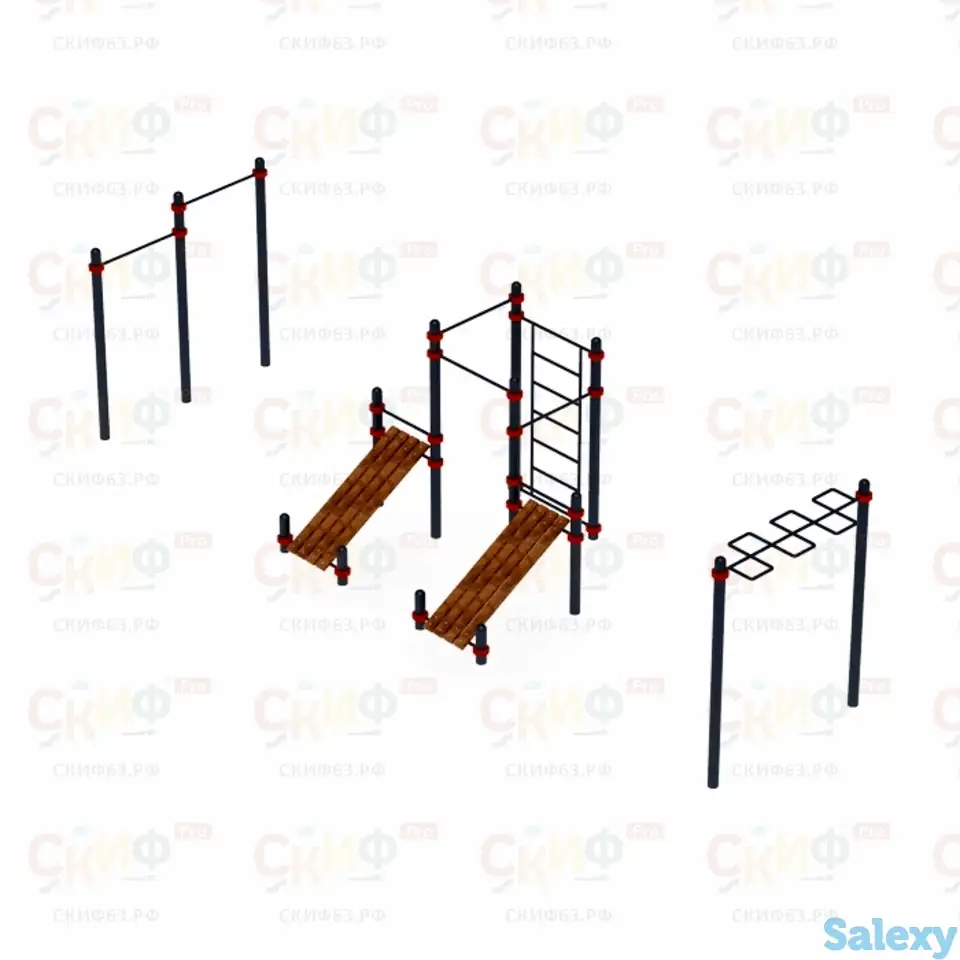 Воркаут  30 (89) | рукоход, двойной турник, шведская стенка, две, фотография 1