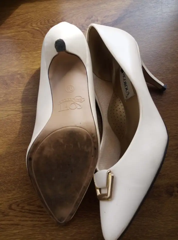Туфли женские светлые, размер 9,5, фотография 4