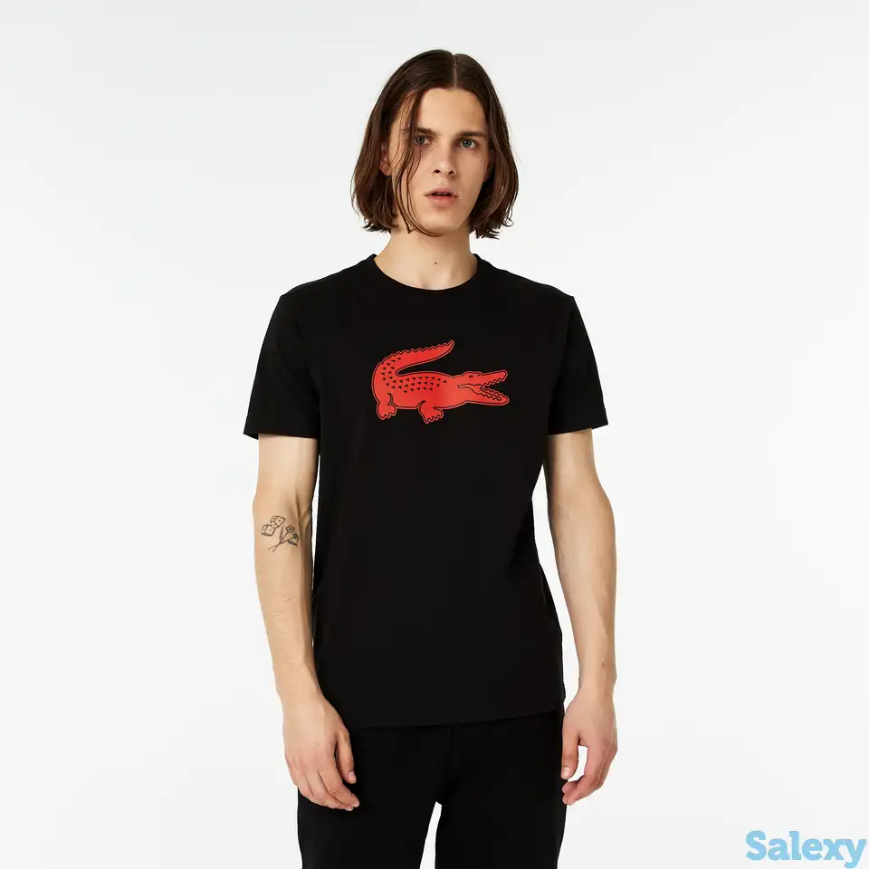 Мужская футболка lacoste с принтом regular fit, фотография 1