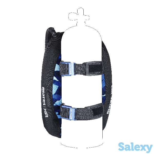 Комплект blue battle backmount 16л, с алюминиевым крепежём mares xr, фотография 2