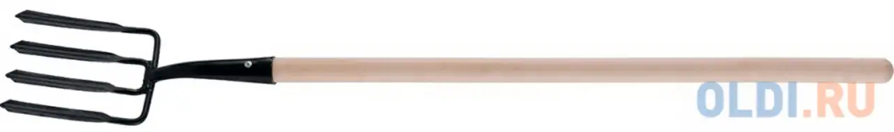 Вилы копальные 4-х рогие, 190 х220мм, широкий зуб, удлиненная тулейка, с, фотография 1