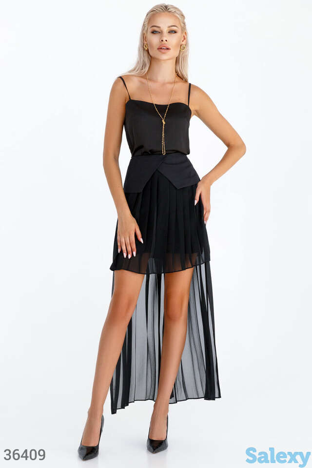 Асимметричная юбка из шифона, фотография 1