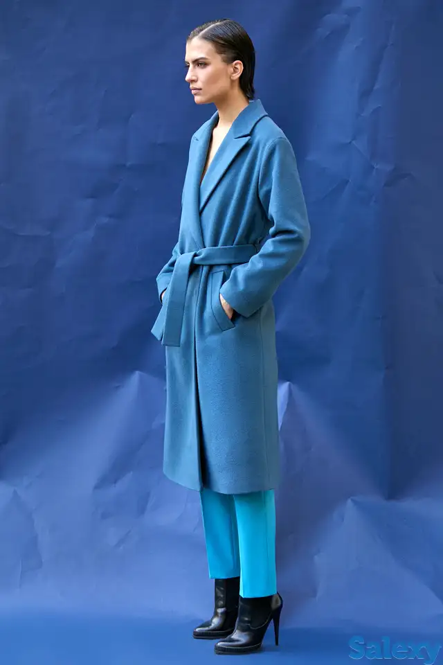 Пальто прямого силуэта с поясом vassa&co, фотография 1