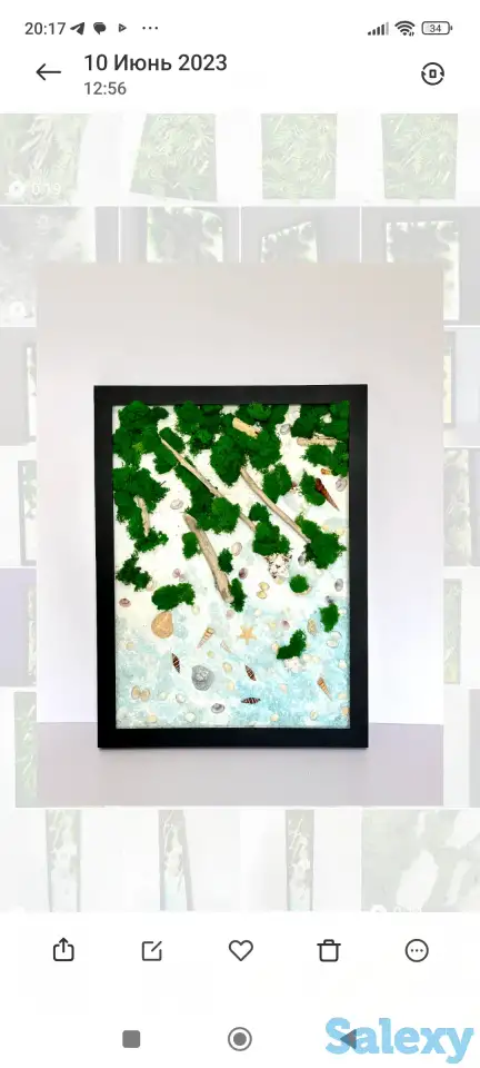 Картина из стабилизированного мха, фотография 4