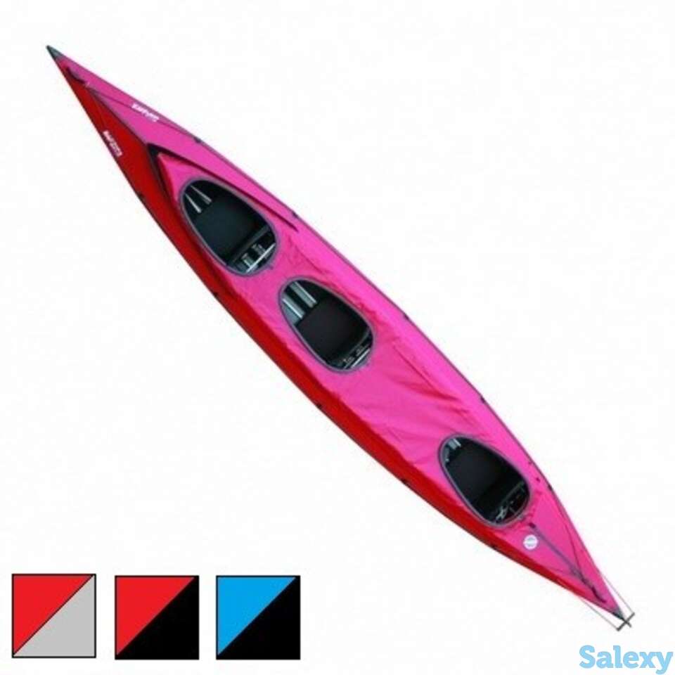 Байдарка каркасно надувная тритон варзуга 3 люкс серая/красная, фотография 1