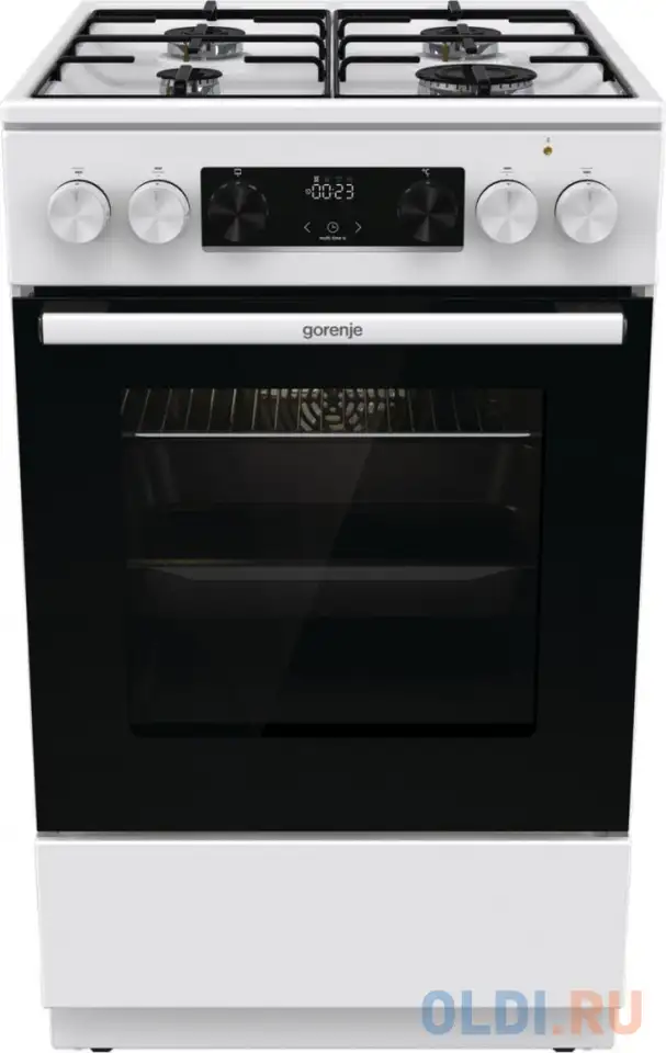 Плита комбинированная gorenje gk5c60wj белый (стеклянная крышка) реш.сталь, фотография 1