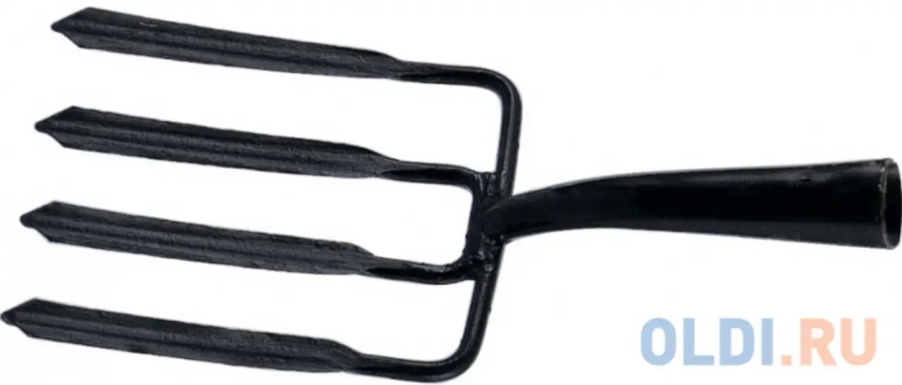 Вилы копальные 4-х рогие, 190 х220 мм, широкий зуб, удлиненная тулейка,, фотография 1