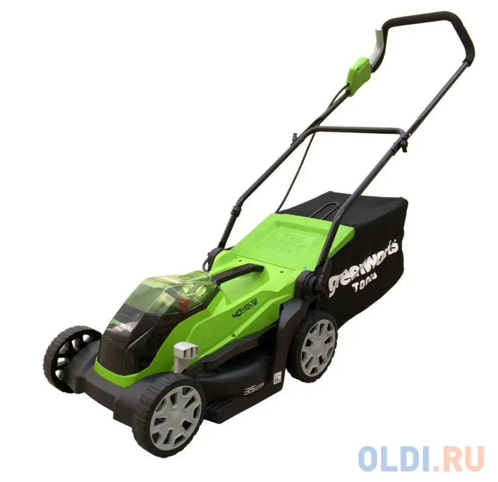 Газонокосилка аккумуляторная greenworks g-max g40lm35k2 2501907ua, фотография 1