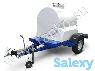 Прицеп-цистерна 700 литров на одноосном шасси с инерционным тормозом, фотография 1