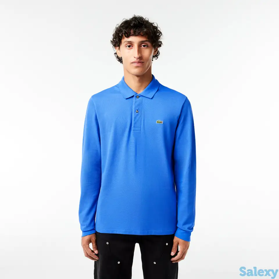 Мужское поло lacoste l.12.21 classic fit с длинным рукавом, фотография 1
