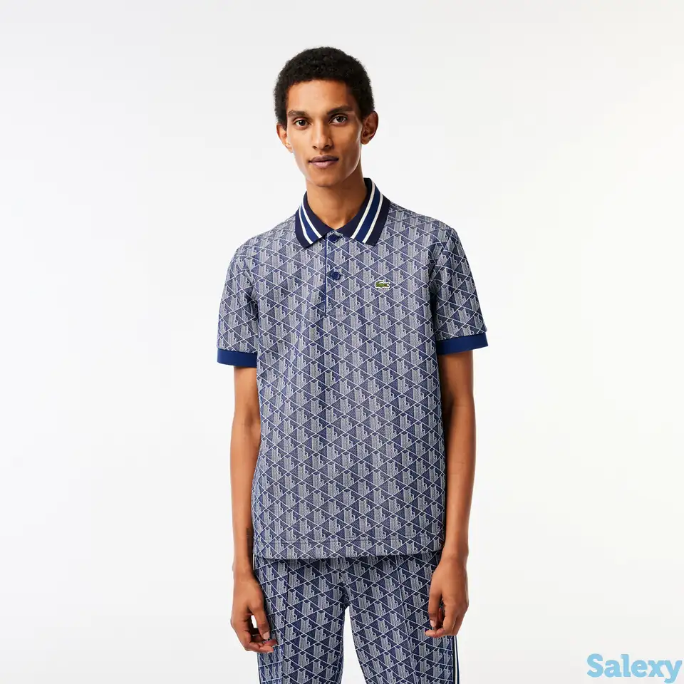 Мужское поло lacoste classic fit с монограммой, фотография 1