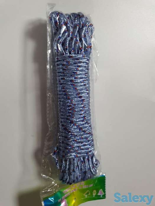 Веревка хозяйственная качественная 20м голубая, фотография 1