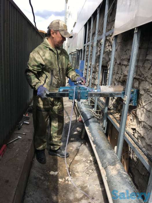 Алмазное бурение, сверление технологических отверстии; в стене, бетоне, камне., фотография 8