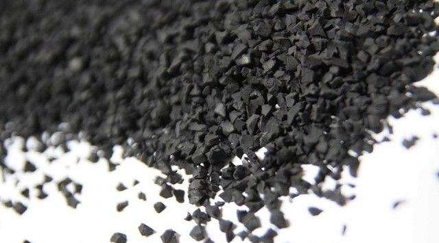 Черная резиновая крошка (SBR гранулы), фотография 1