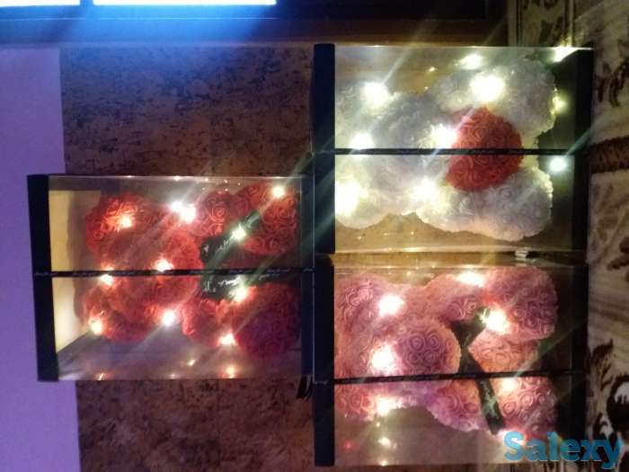 Мишка из роз Тедди ко дню всех влюбленных, фотография 12