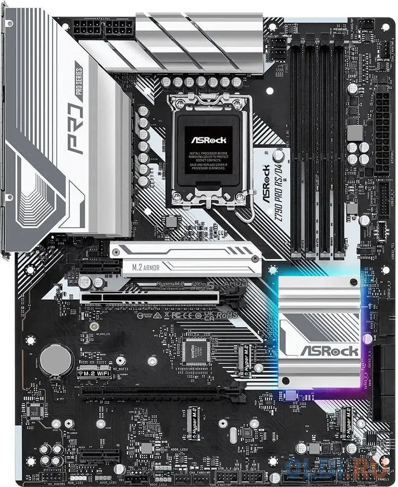 Материнская плата asrock z790 pro rs/d4, фотография 1