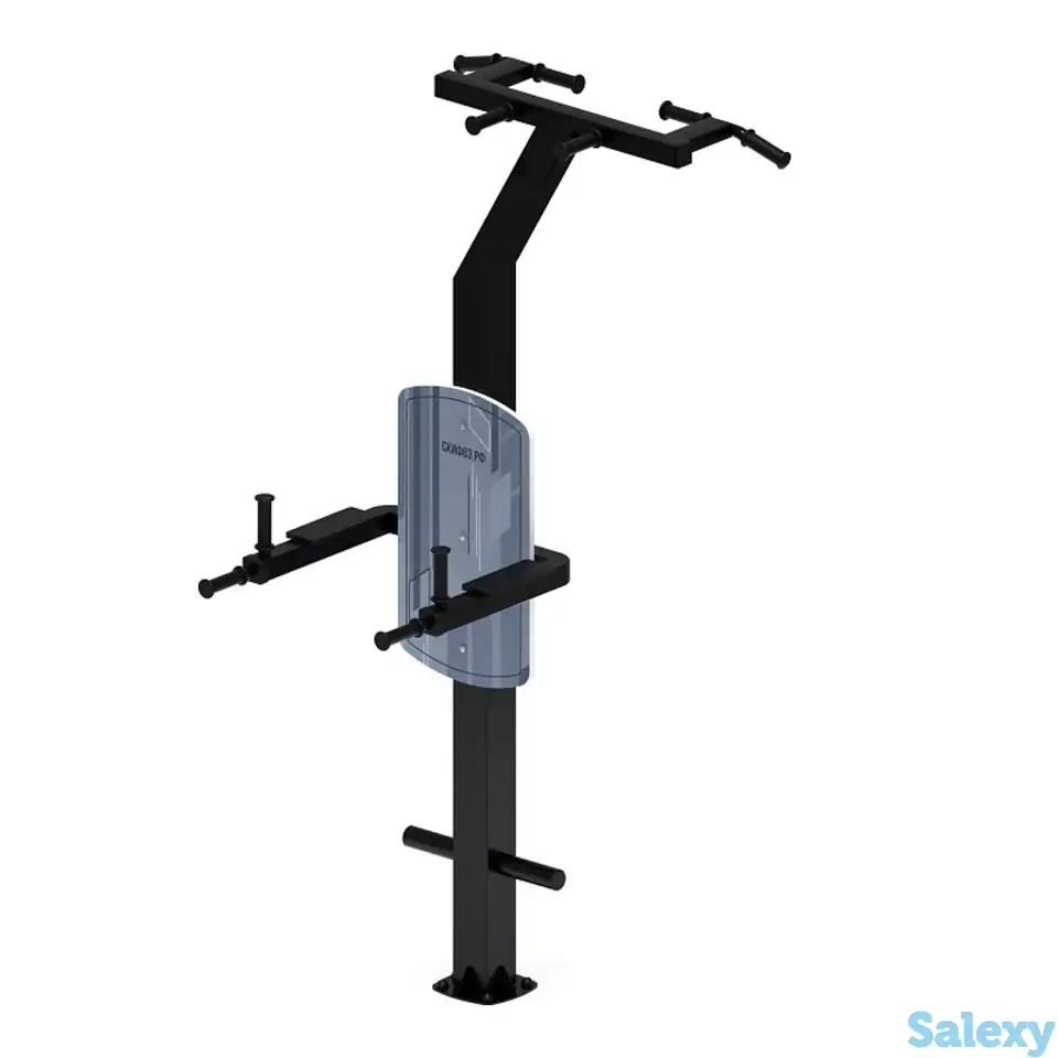 Двойной турник (серый) - уличный тренажер - ст 012-13, фотография 2