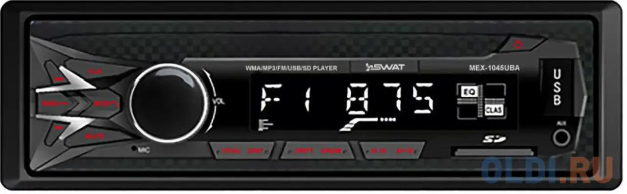 Автомагнитола swat mex-1045uba 1din 4x50вт, фотография 1
