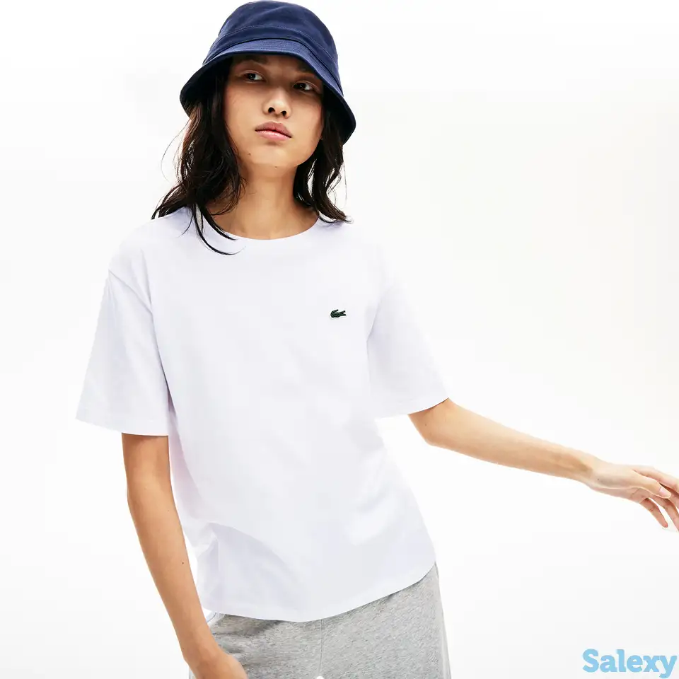 Женская футболка lacoste из хлопка премиум качества, фотография 1