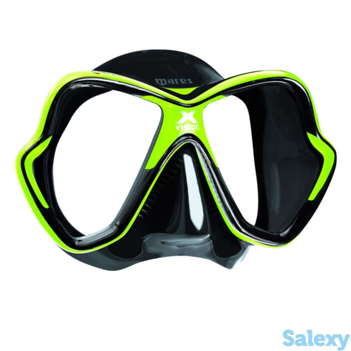 Маска для плавания mares x-vision, для взрослых, обт. силиконовая резина - ц.об.прозрачно-белый, ц.р.сине-белый, фотография 1