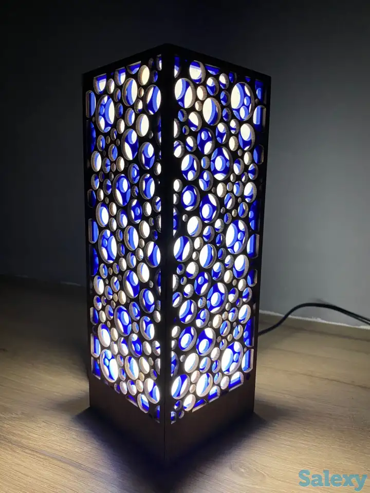 Голубой Интерьерный светильник-ночник, фотография 6