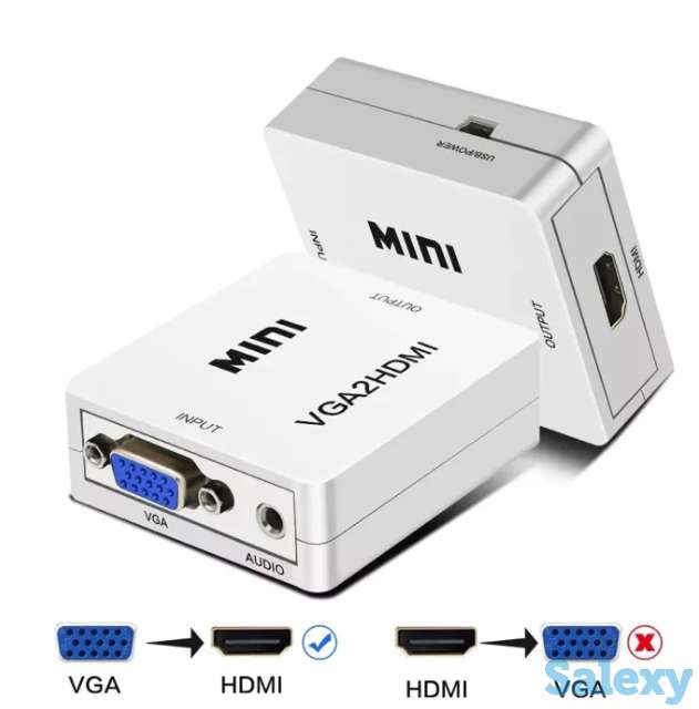Продам Адаптер конвертер / переходник / преобразователь с VGA + аудио на HDMI, фотография 1