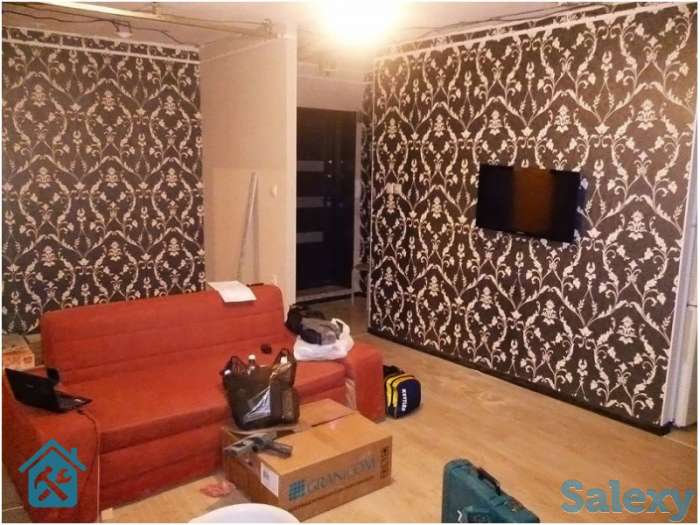 Поклейка обоев,жидкие обои,левкас под обои,мелко срочный ремонт., фотография 1