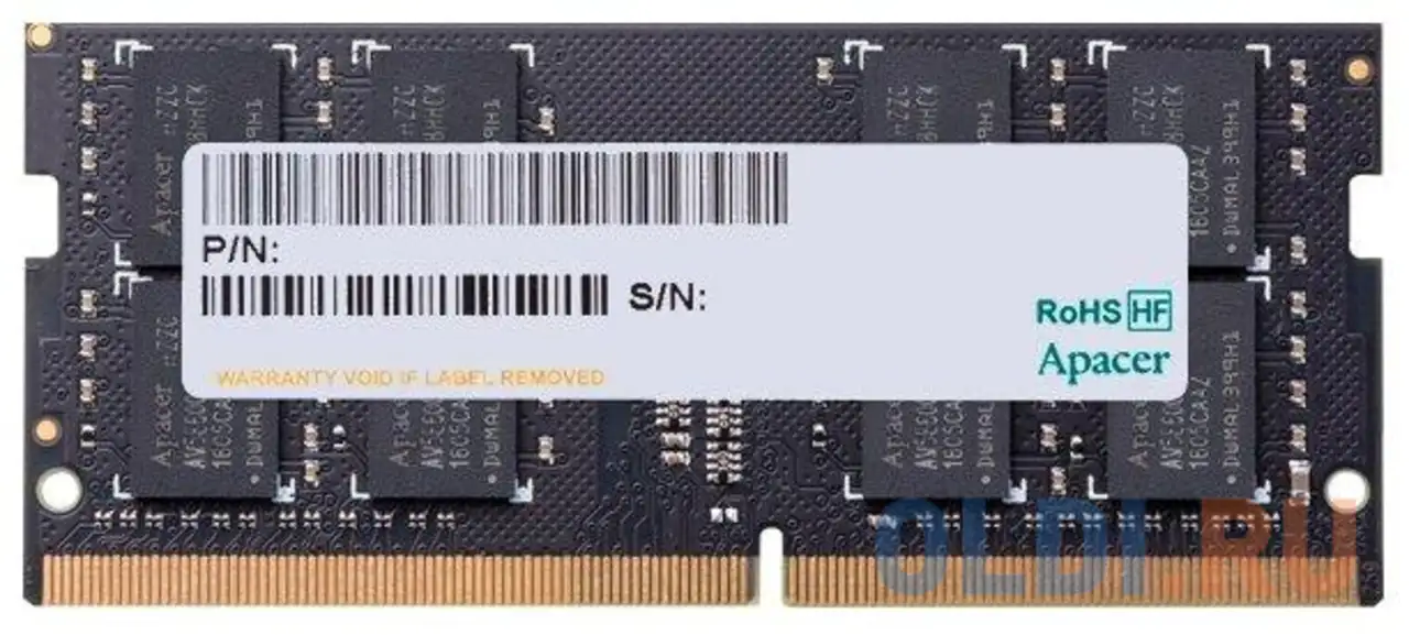 Оперативная память для ноутбука apacer es.16g2v.gnh so-dimm 16gb ddr4 2666 mhz, фотография 1