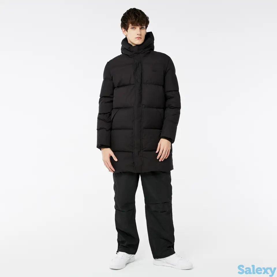 Мужская утеплённая куртка lacoste с капюшоном, фотография 1