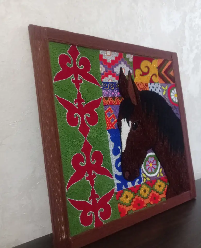 Панно, ручная работа, ковровая вышивка, фотография 2